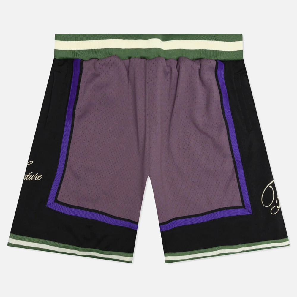 Feature Collab Mitchell & Ness Shorts Size XL Purple Green NWT